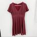 Madewell Dresses | Madewell V-Neck Fit-And-Flare Dress Dot Jacquard 4 | Color: Purple/Brown | Size: 4