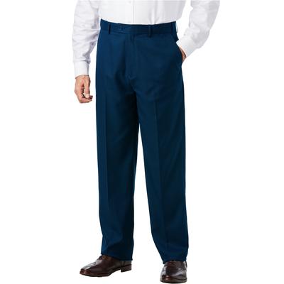 Men's Big & Tall KS Signature Easy Movement® Plain Front Expandable Suit Separate Dress Pants by KS Signature in Navy (Size 72 40)