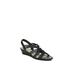 Women's Yvette Wedge Sandal by LifeStride in Black Fabric (Size 5 1/2 M)