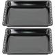 SPARES2GO Roasting Pan Baking Tray Compatible with Rangemaster Oven Cooker (455mm x 370mm, Pack of 2)