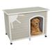 MidWest Homes For Pets Eilio Folding Outdoor Wood Dog House Wood House in Gray | 33.12 H x 45.16 W x 28.94 D in | Wayfair 12EWDH-L