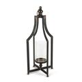 Gerson 44656 - 22" Metal Lantern with Glass Tube