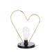 Gerson 95234 - 12.4" Heart Shaped Warm White LED Pineapple (9.84"L x 4.72"W x 12.4"H B/O Metal Heart Table Top Light w/LED Bulb)