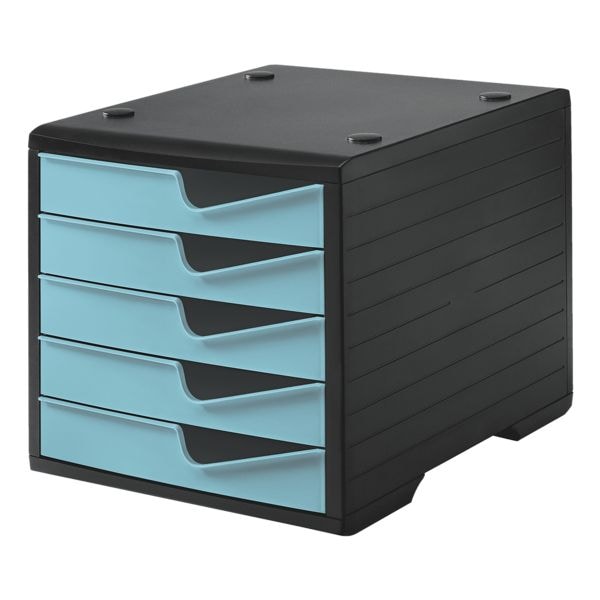 Styro Schubladenbox »styroswingbox« 5 Schubladen türkis, 27x25.5x34 cm Image