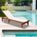 Solid Wood Back Adjustable Patio Lounge Chair - 79"W x 24"D x 31"H