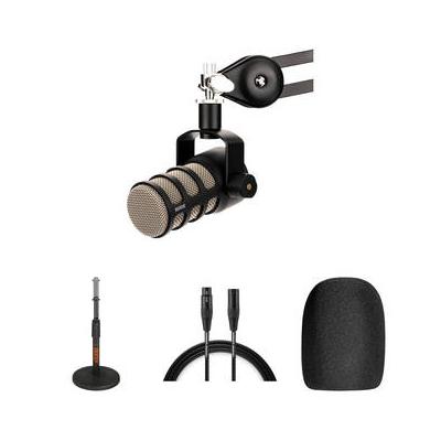 RODE PodMic Microphone with Tabletop Stand & XLR Cable Kit PODMIC