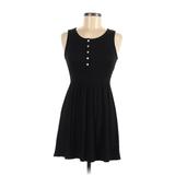 Forever 21 Casual Dress - A-Line Scoop Neck Sleeveless: Black Print Dresses - Women's Size Small