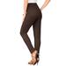 Plus Size Women's Skinny-Leg Comfort Stretch Jean by Denim 24/7 in Chocolate (Size 30 WP) Elastic Waist Jegging
