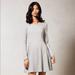 Anthropologie Dresses | Anthropologie E. By Eloise Gray Thermal Long Sleeve Dress. S | Color: Gray/Silver | Size: S