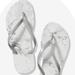 Pink Victoria's Secret Shoes | Euc Victoria's Secret Pink Grey White Marble Swirl Flip Flops Large Size 9 - 10 | Color: Gray/White | Size: 9.5