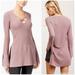 Free People Sweaters | Free People Criss Cross Tunic Sweater Womens Xs Pink | Color: Pink | Size: Xs