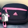 Adidas Bags | Adidas Black Fanny Backpack | Color: Black/Pink | Size: Os
