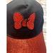 Disney Accessories | Disney Minnie Mouse Glitter Baseball Cap Hat Bow Red Black Berkshire | Color: Black/Red | Size: Os