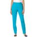 Plus Size Women's Straight-Leg Soft Knit Pant by Roaman's in Ocean (Size 4X) Pull On Elastic Waist