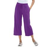 Plus Size Women's Sport Knit Capri Pant by Woman Within in Purple Orchid (Size 6X)