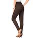 Plus Size Women's Skinny-Leg Comfort Stretch Jean by Denim 24/7 in Chocolate (Size 12 WP) Elastic Waist Jegging