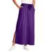 Plus Size Women's Sport Knit Side-Slit Skirt by Woman Within in Purple Orchid (Size 22/24)