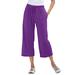 Plus Size Women's Sport Knit Capri Pant by Woman Within in Purple Orchid (Size S)