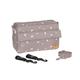 LÄSSIG Baby Kinderwagenorganizer Umhängetasche Kinderwagentasche inkl. Kinderwagenbefestigung/Casual Buggy Organizer Bag Blocks taupe