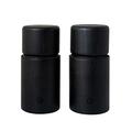 CrushGrind Bergen FSC Certified Black Beech Wood Salt and Pepper Mill Set with Ceramic Grinder