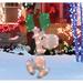 Northlight Seasonal 32" Lighted Peanuts Snoopy w/ Present Christmas Outdoor Yard Decoration Metal in Green/White | 32 H x 1 W x 10 D in | Wayfair