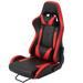 Anman Racing Seat w/ Double Locking Slides Adjustable Angle fit Racing Wheel Stand, No Stand Faux Leather in Black/Red | Wayfair