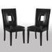 Latitude Run® Set Of 2 Faux Leather Dining Chairs In White Faux Leather in Black | 39.5 H x 19 W x 24 D in | Wayfair