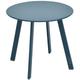 Hesperide - Table d appoint de jardin ronde Saona bleu canard mat 50x45cm en acier cataphorèse