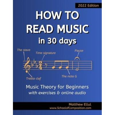 How To Read Music In 30 Days: Music Theory For Beginners - With Exercises & Online Audio