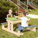 3-in-1 Outdoor Wooden Kids Water Sand Table with Play Boxes - 47" x 38" x 21" (L x W x H)