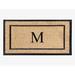 A1HC Rubber & Coir Monogrammed Doormat For Front Door, 24x39, Anti-Shed Treated Durable Doormat for Outdoor Entrance, Heavy Duty