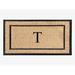 A1HC Rubber & Coir Monogrammed Doormat For Front Door, 24x39, Anti-Shed Treated Durable Doormat for Outdoor Entrance, Heavy Duty