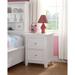 Nightstand with 2 Drawers, White