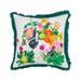 18" x 18" Bunny Floral Spring Printed and Embellished Throw Pillow