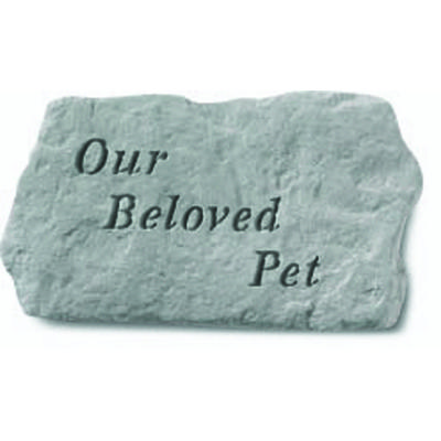 Our Beloved Pet Garden Memorial Accent Stone by Kay Berry in Grey