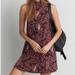 American Eagle Outfitters Dresses | American Eagle Outfitters Paisley Mock Neck Swing Dress | Color: Pink/Red | Size: S