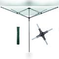 tradefirst 60m Heavy Duty Rotary Clothes Airer, Folding 4 Arm Rotary Washing Line, Portable Rotary Clothes Line, Outdoor Umbrella Drying Rack With Metal Spike & Waterproof Cover