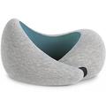 Ostrichpillow Go - Luxury Travel Pillow with Memory Foam | Airplane Pillow, Car Travel Pillow, Neck Rest (Blue Reef)