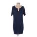 Old Navy Casual Dress - Shift: Blue Solid Dresses - Women's Size X-Small