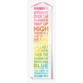 Finny and Zook Somewhere Over the Rainbow Personalized Growth Chart Canvas in Blue/Pink/Yellow | 39 H x 10 W in | Wayfair gc000286