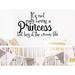 Trinx It's Not Easy Being A Princess But Hey If The Crown Fits | Wall Decal For Vinyl in Black | 10 H x 18 W in | Wayfair