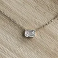 CAOSHI-Collier pendentif en argent pour femme bijou classique de luxe géométrique cubique