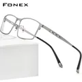 FONEX – monture de lunettes carrées en titane pur pour hommes nouvelle monture optique complète