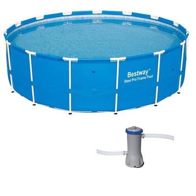 Bestway 15ft x 48in Steel Pro Frame Above Ground Pool w/Cartridge Filter Pump - 99