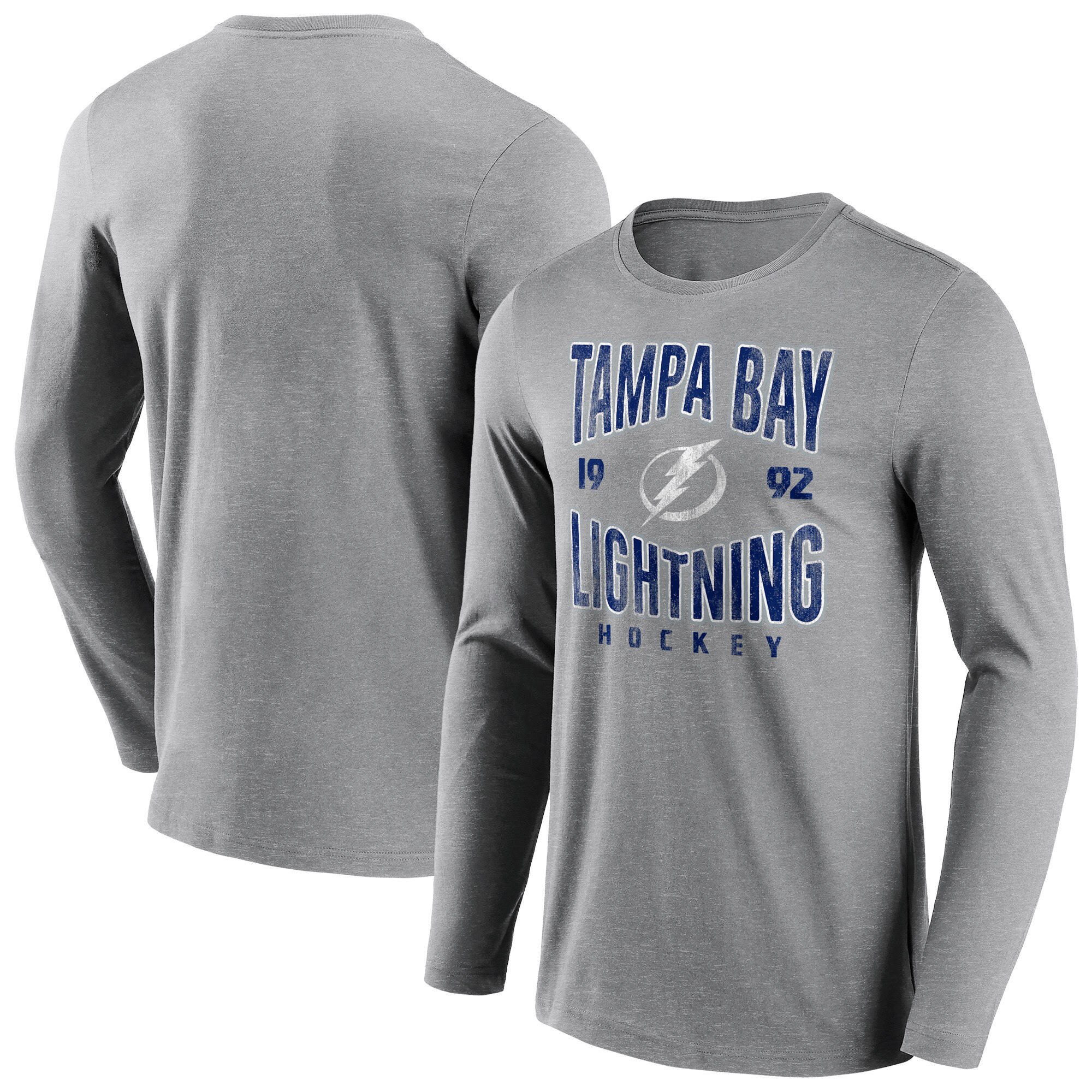 Tampa Bay Lightning Fanatics Branded Wave Off Langarm-T-Shirt - Sportgrau - Herren Image
