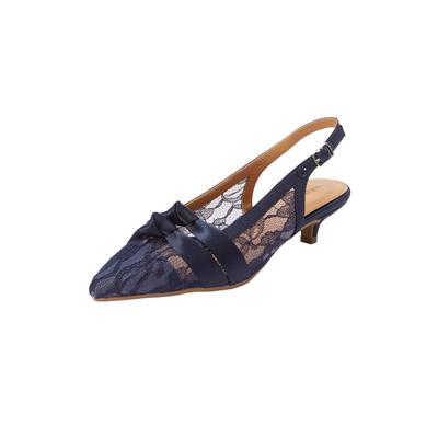 Wide Width Women's The Poppy Slingback by Comfortview in Navy (Size 11 W)