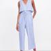 Zara Pants & Jumpsuits | Bogo Zara Stripped Jumpsuit | Color: Blue/White | Size: Xs