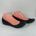 J. Crew Shoes | J Crew Black Suede Leather Cece Women's Ballet Flats Shoes Size 8 | Color: Black | Size: 8