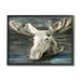 Stupell Industries Swimming Moose Rustic Forest Animal Portrait Lake Water Black Framed Giclee Texturized Art By Stellar Design Studio | Wayfair