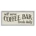 Stupell Industries Self Serve Coffee Bar Sign Rustic Plank Pattern Oversized Black Framed Giclee Texturized Art By Daphne Polselli in Brown | Wayfair